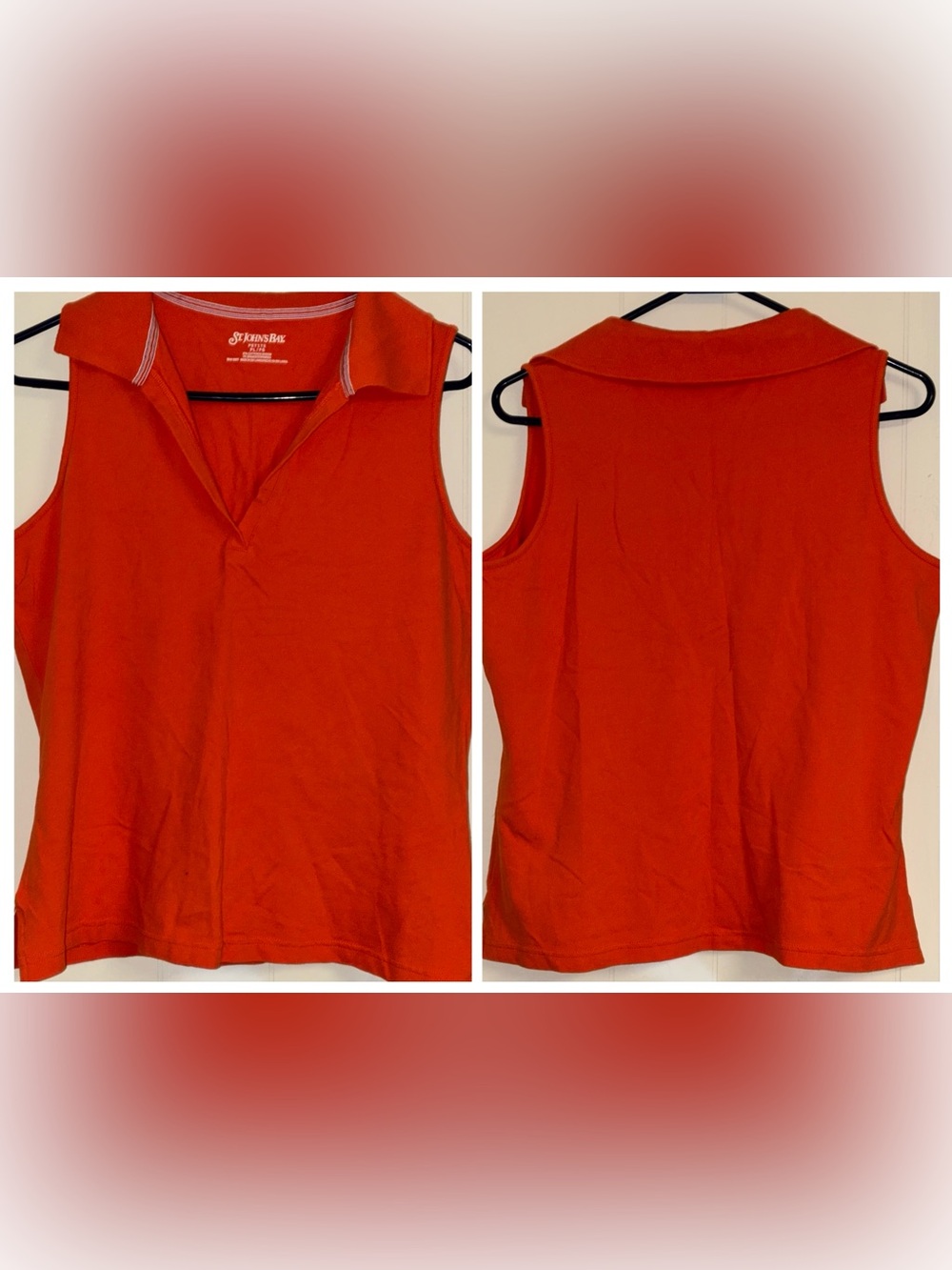 St. John's Bay Women's Athleisure Set-Size M Capri Pants & Size Petite L Polo